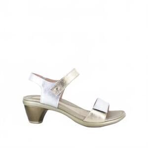 NEW YALEET women's extant sandals in silver/radiant gold